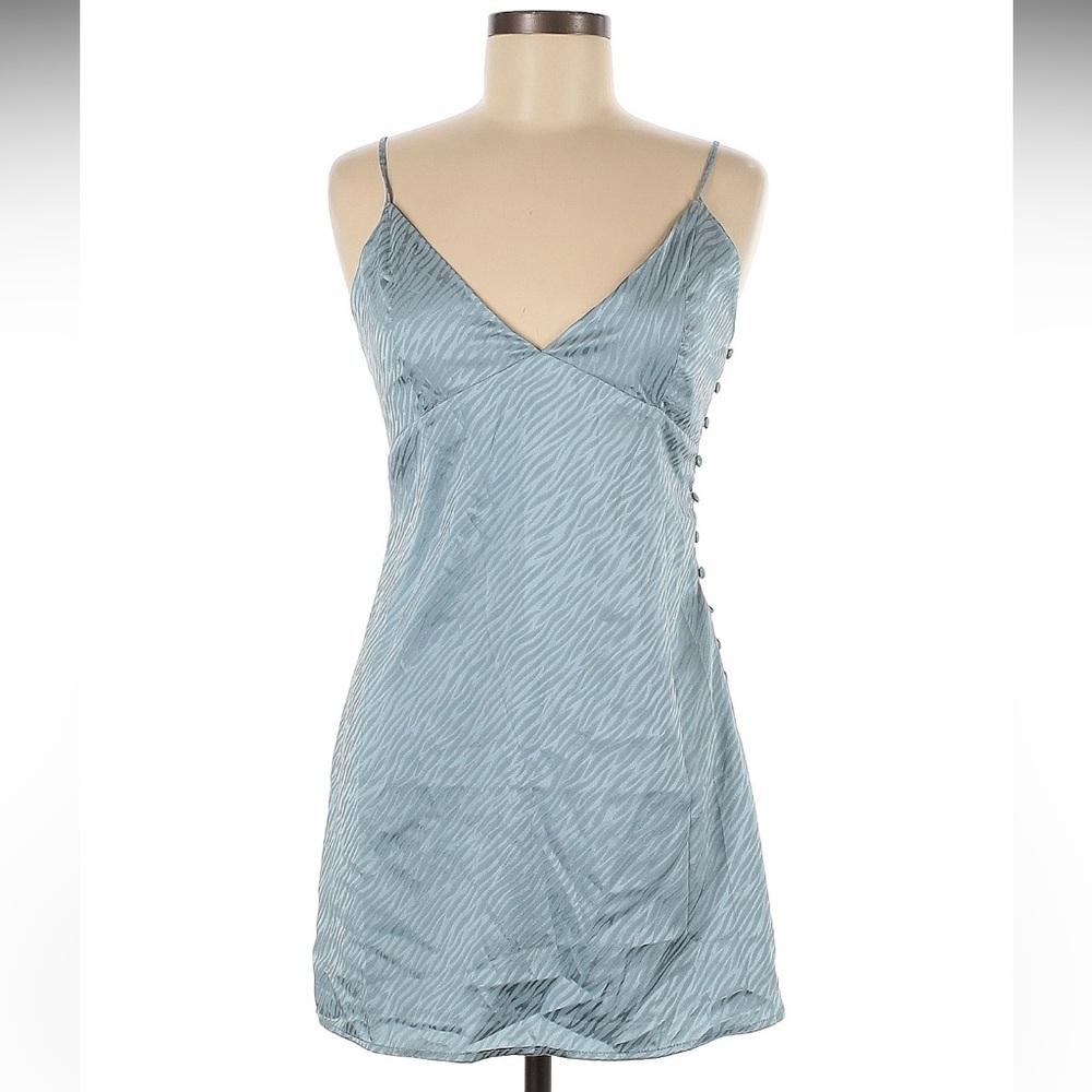 Forever 21 Blue Mini Dress with V-Neck